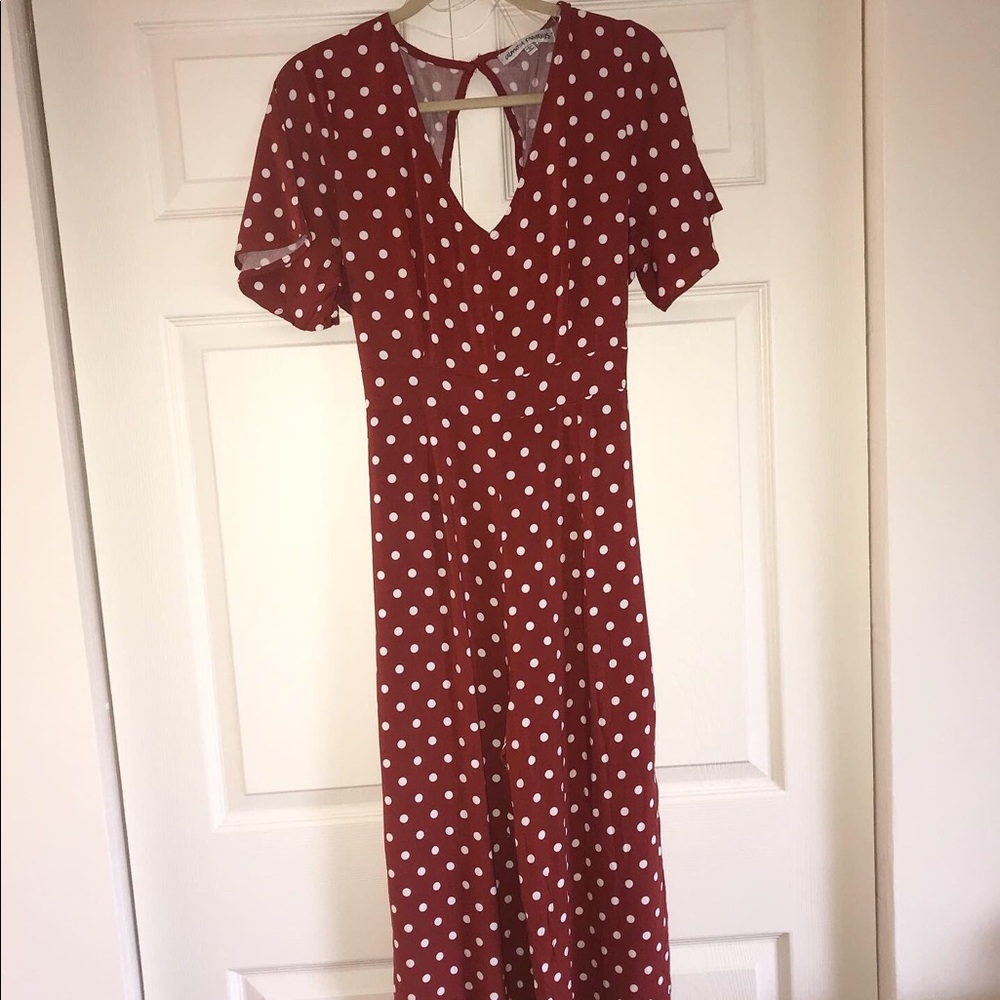 Red/White Polka Dot Jumpsuit